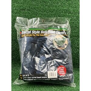JEF World of Golf Deluxe Barrel Club Covers Style Fur Pile set of 3 Blue 1,3,X